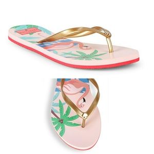 π KATE SPADE Nassau Tropical Print Thong Sandals Flip Flops NWB